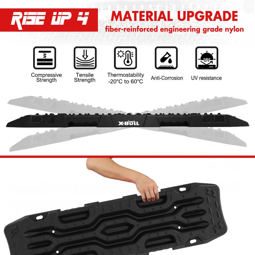 12T Sand Snow Mud Recovery Tracks 4PCS, High-Strength for 4WD