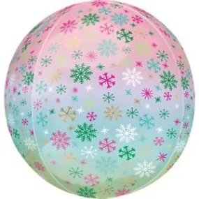 15" OMBRE SNOWFLAKES ORBZ