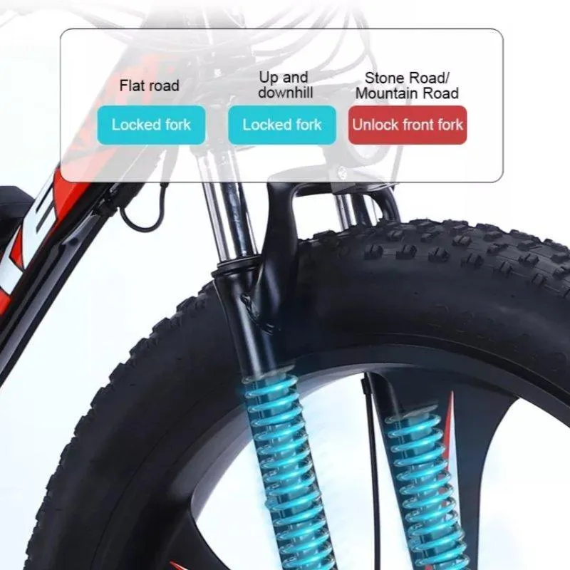 21 Speed 26 Inch 350W 36V Fat Tyre Electric Bike