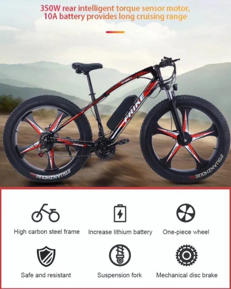 21 Speed 26 Inch 350W 36V Fat Tyre Electric Bike