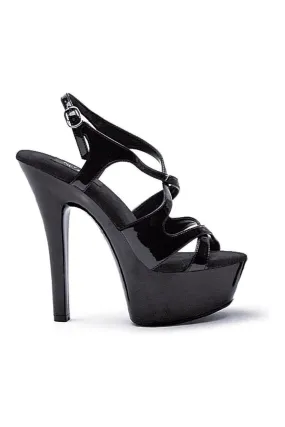 601-LANCE Sandal | Black Patent