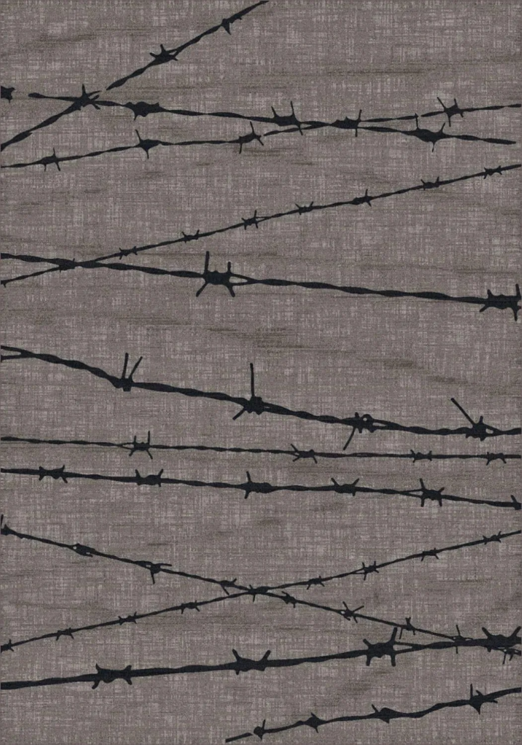 Barbed Wire Area Rugs in Grey