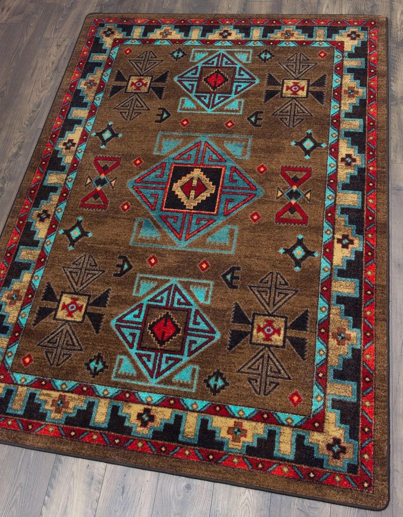 Blue Zircon Southwestern Rugs