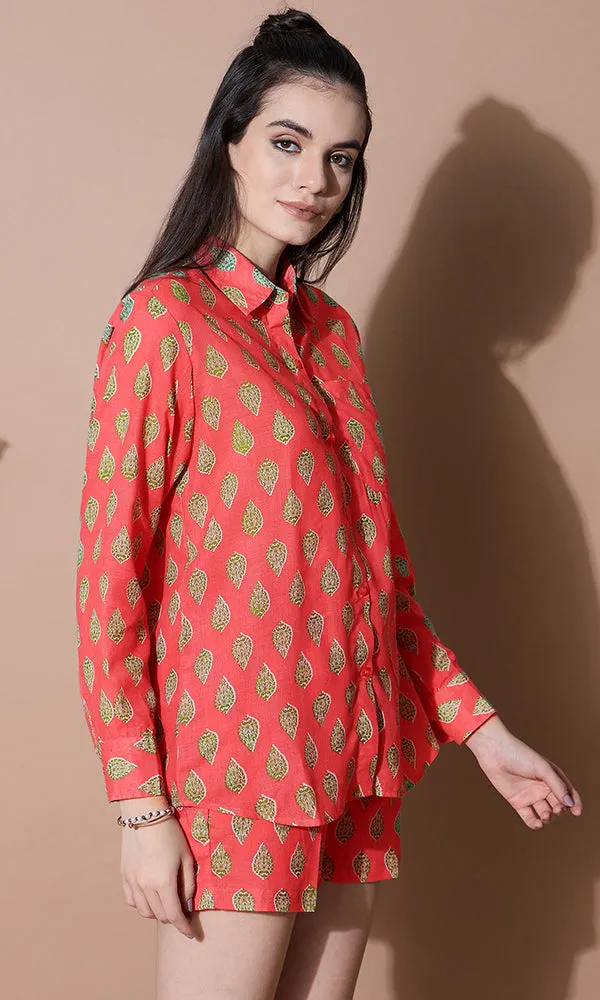 BLUSHING BLOSSOM COTTON SHIRTS