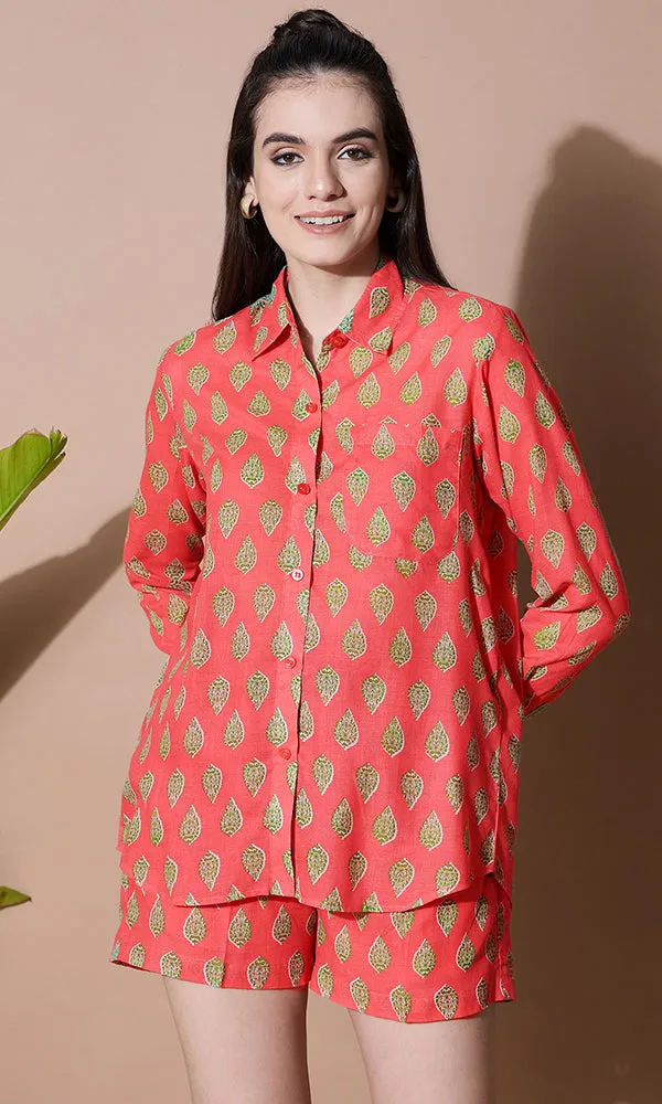 BLUSHING BLOSSOM COTTON SHIRTS