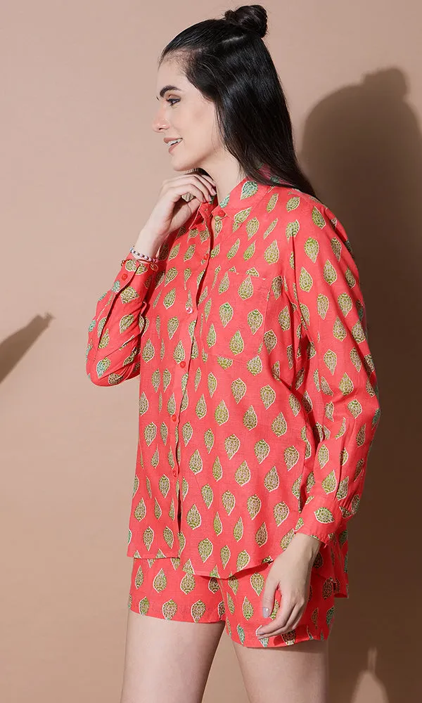 BLUSHING BLOSSOM COTTON SHIRTS