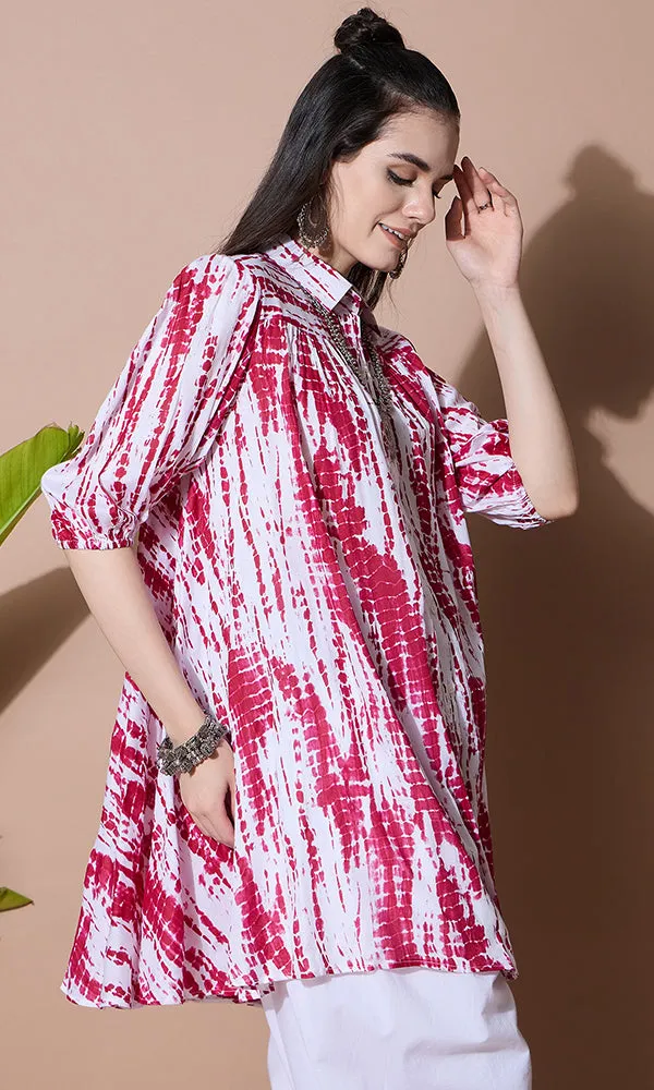 BLUSHING SUNSET TIE-DYE KURTA