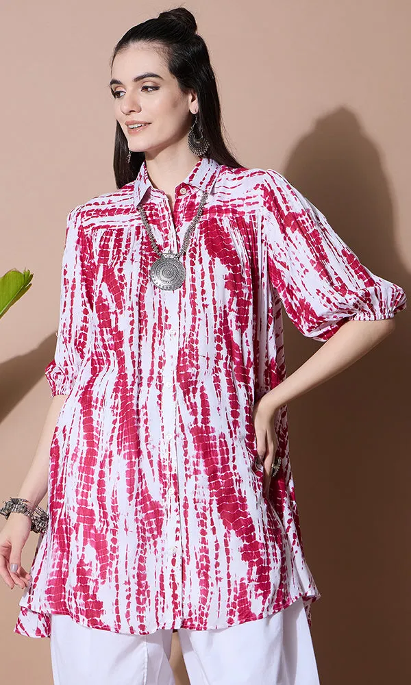 BLUSHING SUNSET TIE-DYE KURTA