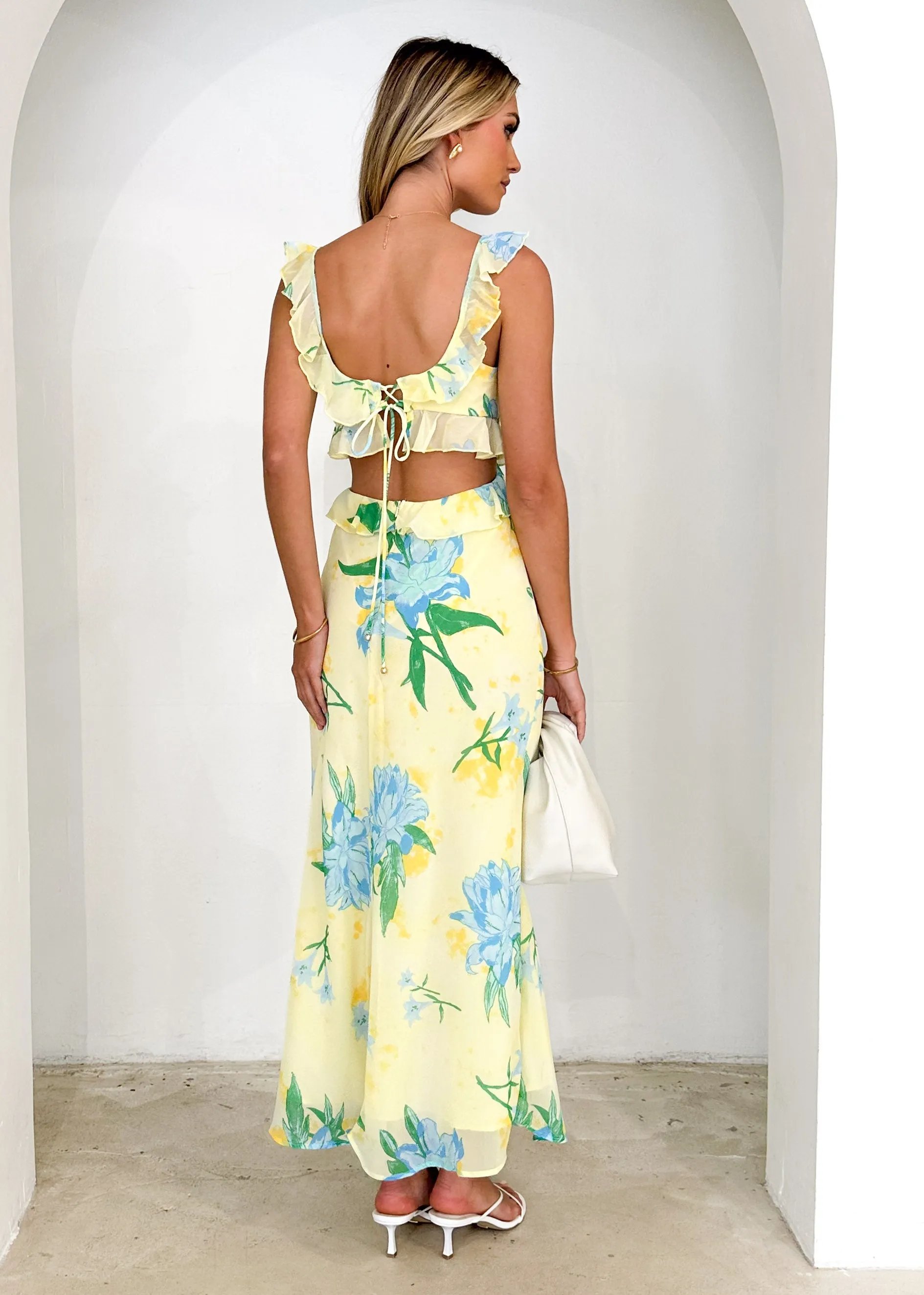 Brinley Maxi Dress - Lemon Floral