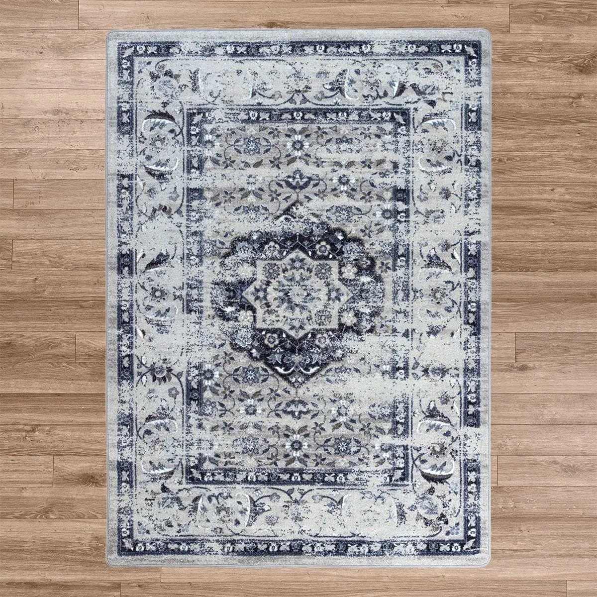 Bristol Mist Distressed Blue/Grey Rugs