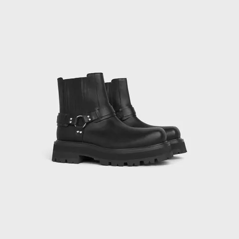 Celine Biker Chelsea Boots in Calfskin Black