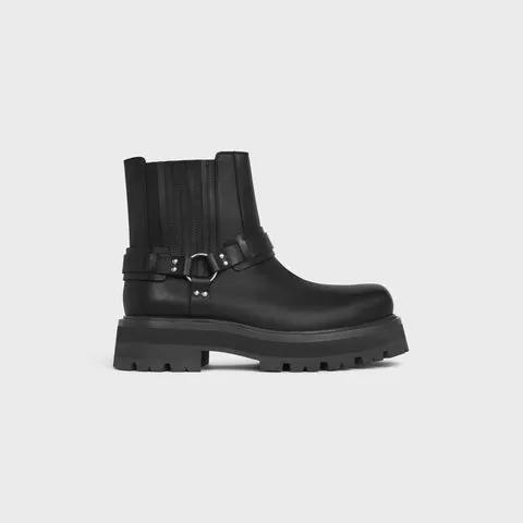 Celine Biker Chelsea Boots in Calfskin Black