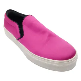 Celine Hot Pink Satin Slip-On Sneakers