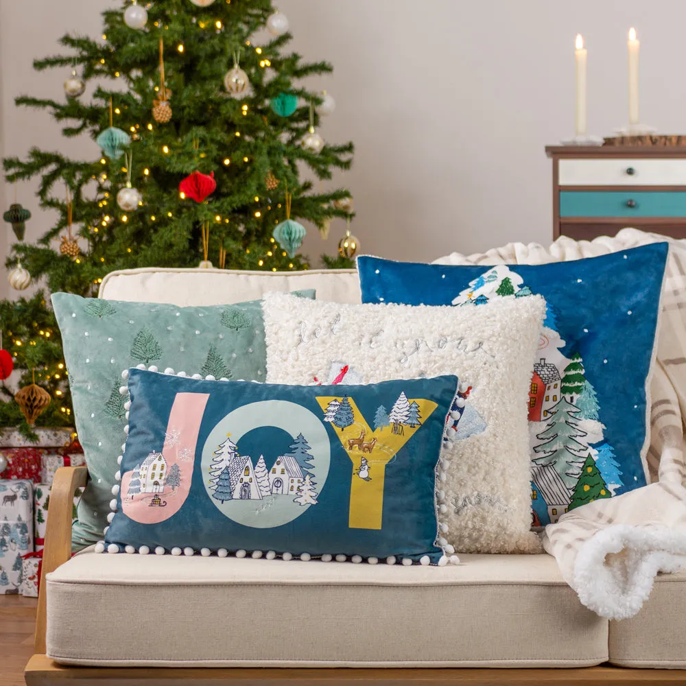 Christmas Together Angels Cushion Snow