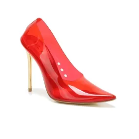 Cinderella Lucite Pump Red