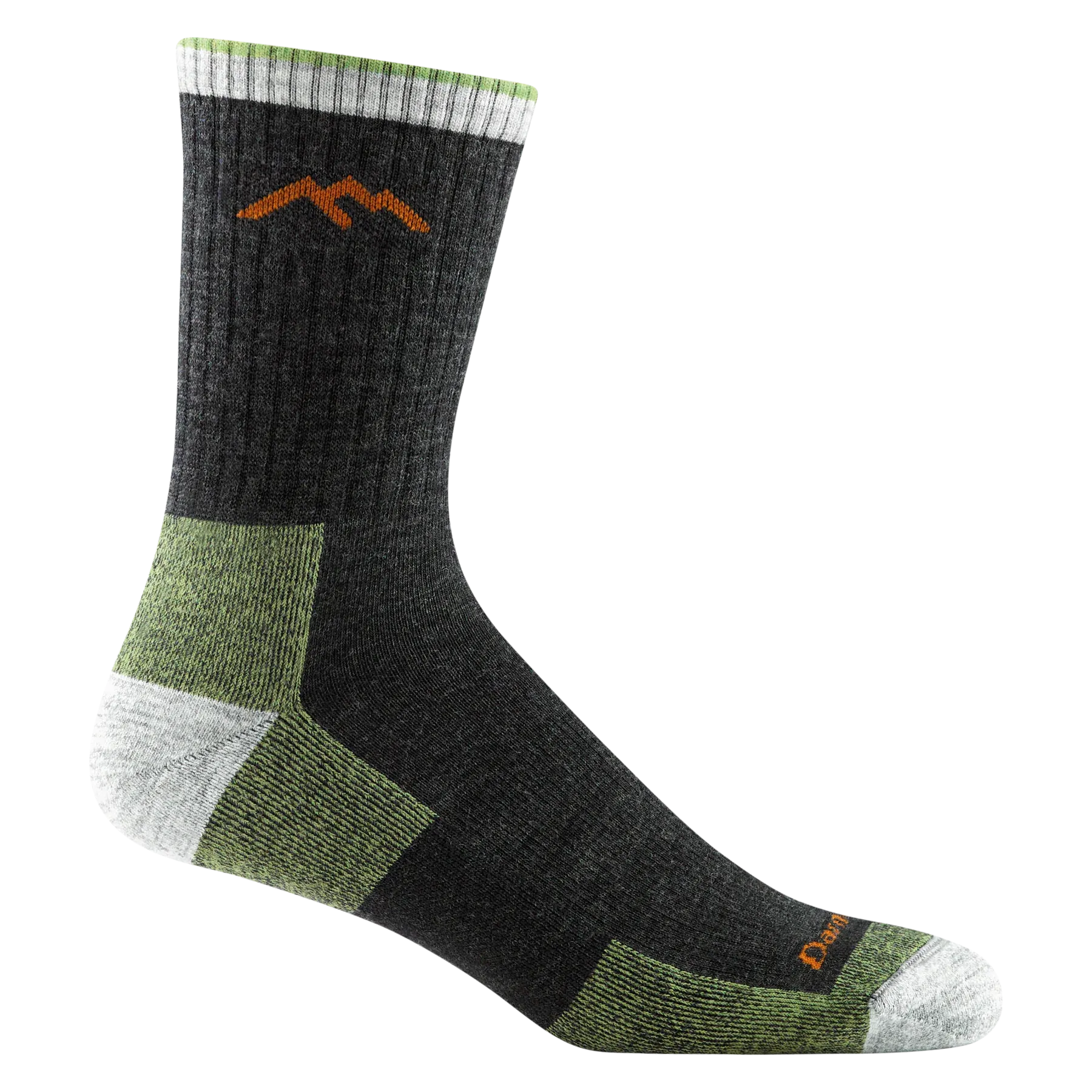 DARN TOUGH #1466 MEN'S HIKER MICRO CREW MIDWEIGHT HIKING SOCK - LIME