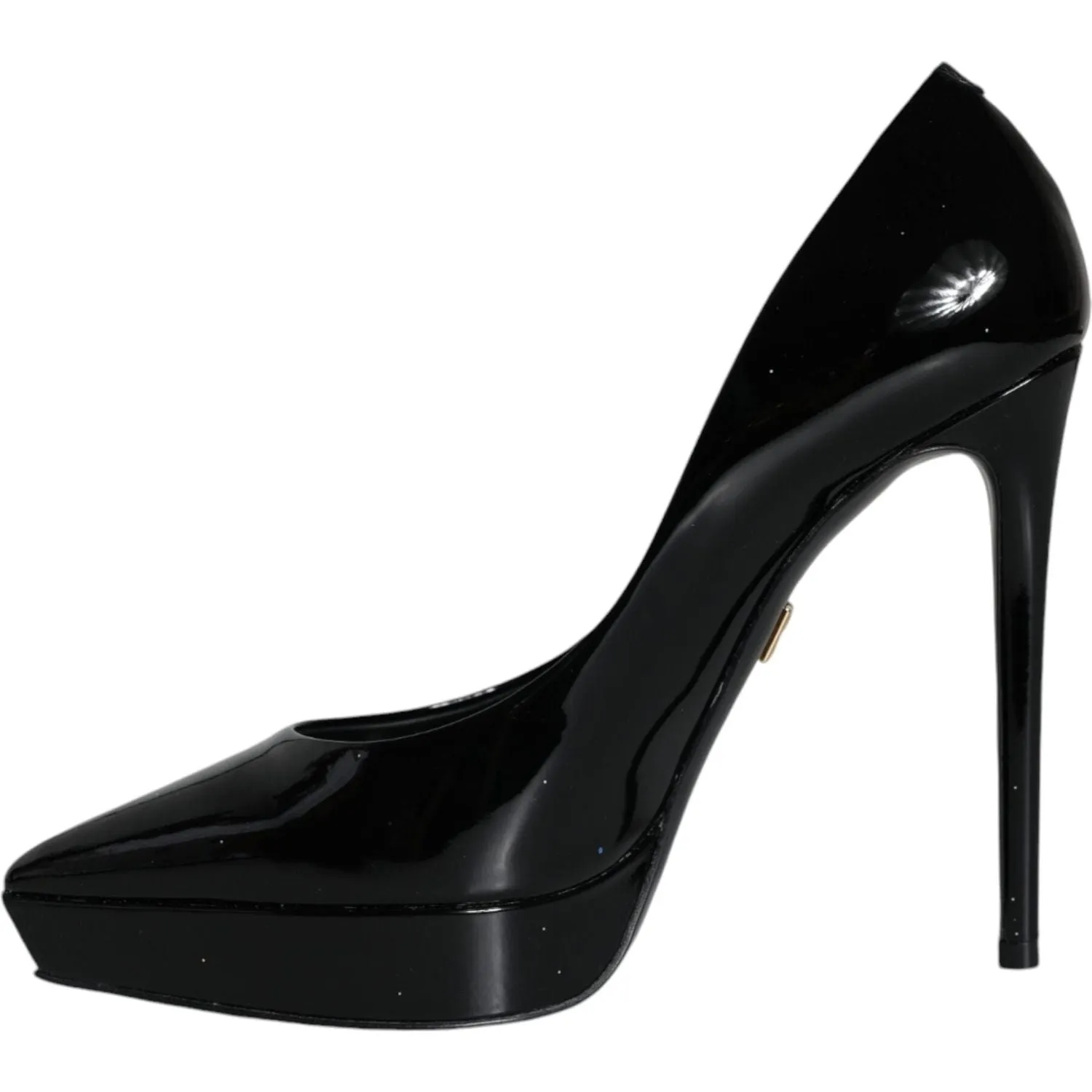 Dolce & Gabbana Black Leather Platform Heels Pumps Shoes