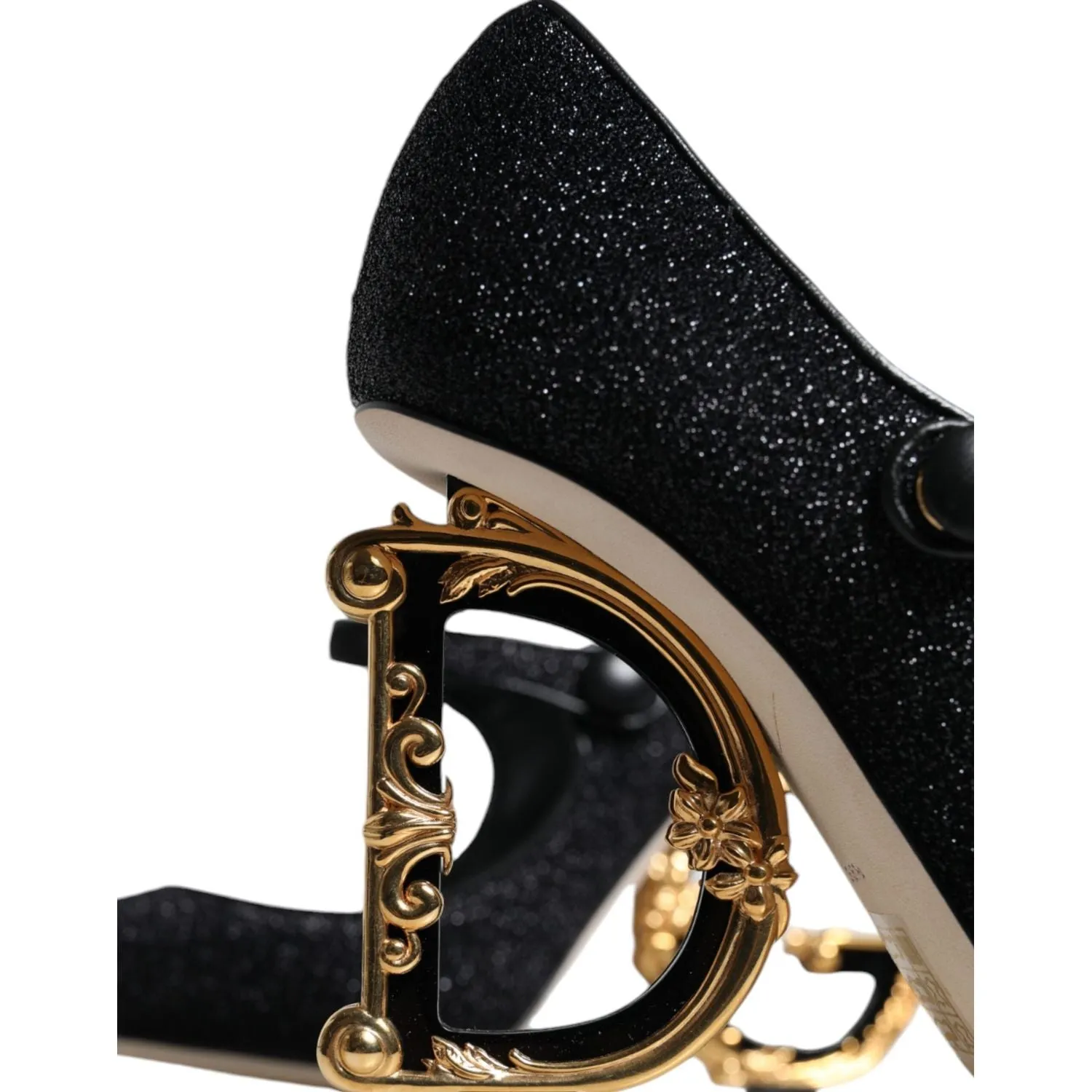 Dolce & Gabbana Black Suede Mary Jane Heel Sandals Shoes