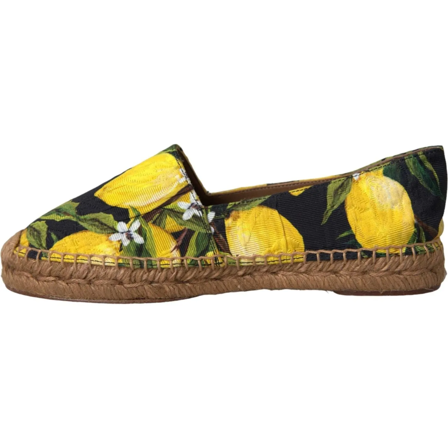 Dolce & Gabbana Multicolor Lemon Slip On Espadrilles Shoes