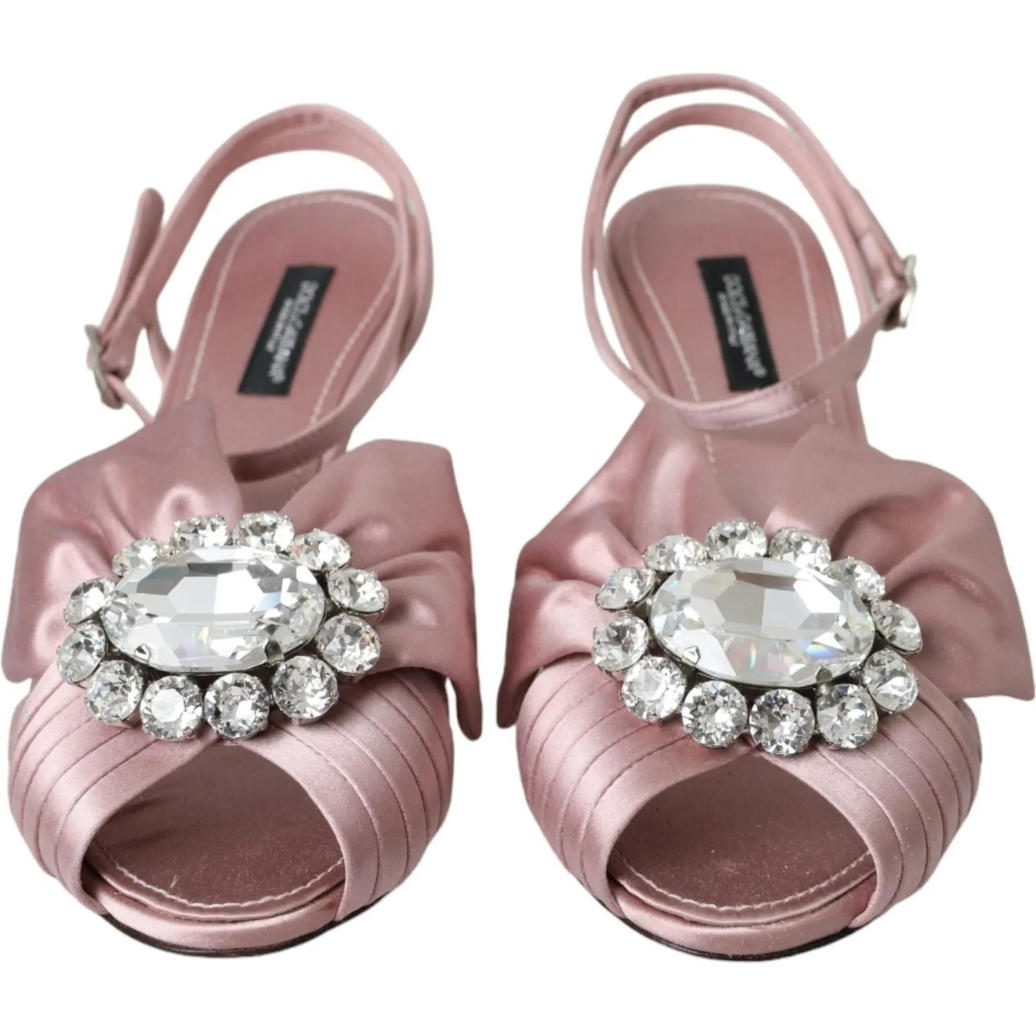 Dolce & Gabbana Pink Keira Crystal Heels Sandals Shoes