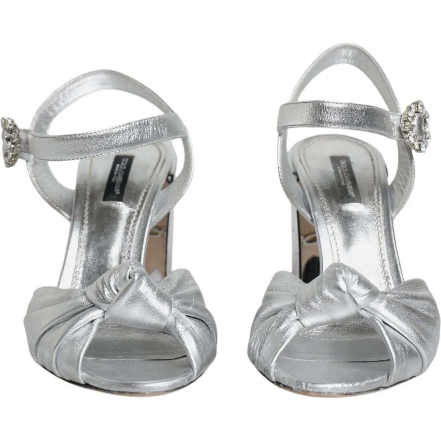 Dolce & Gabbana Silver Mirror Heels KEIRA Sandals Shoes