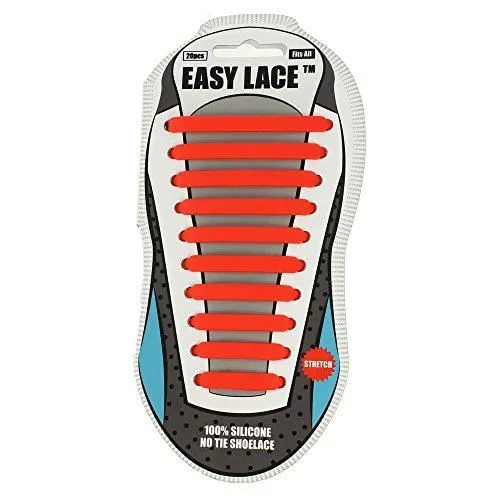 Easy Lace No Tie Elastic Silicone Slip On Trainers Shoelaces 20 Piece