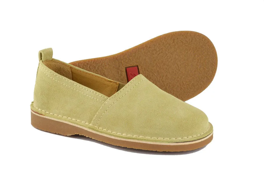 Eli1957 Unisex Beige Suede Slip-on