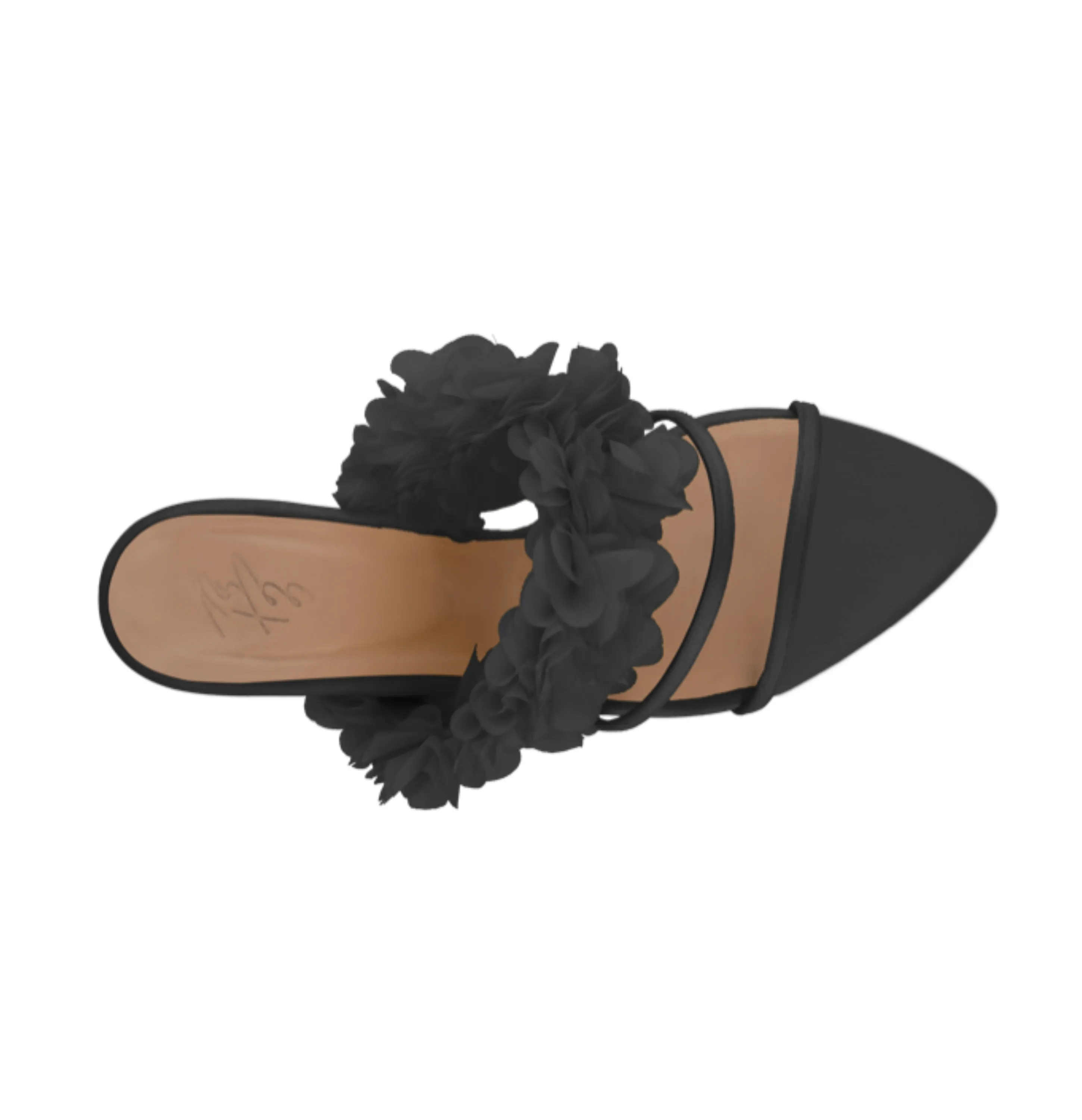 FLORA BLACK MULES