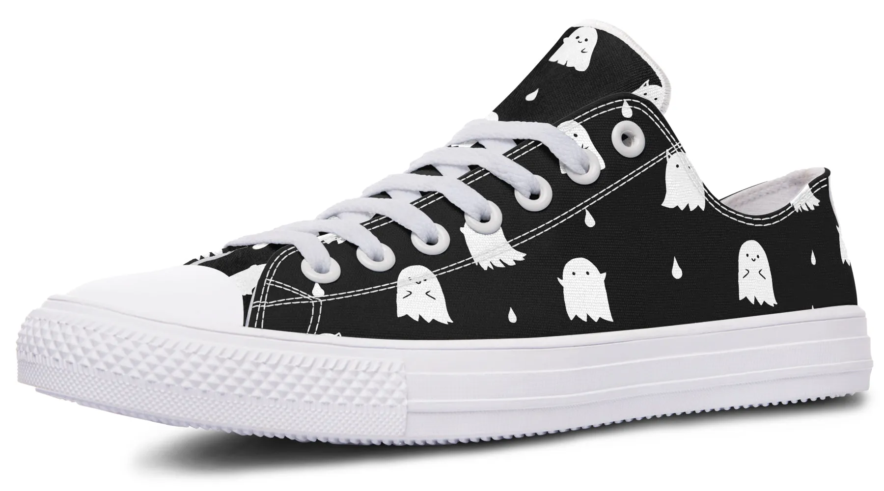 Ghost Party Low Tops - Classic Premium Canvas Shoes with Comfortable and Durable Soles