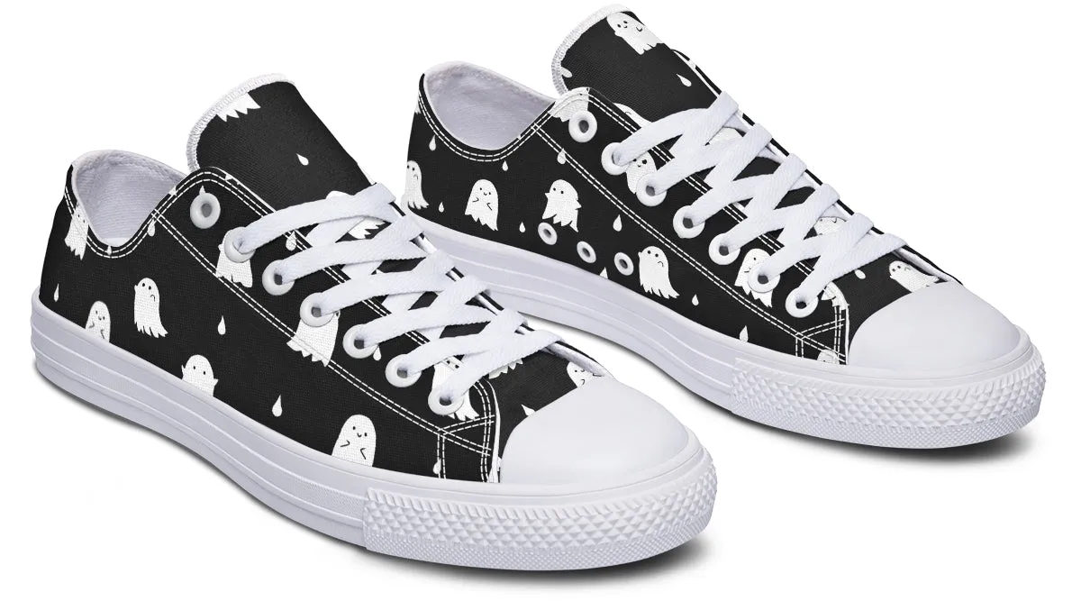 Ghost Party Low Tops - Classic Premium Canvas Shoes with Comfortable and Durable Soles