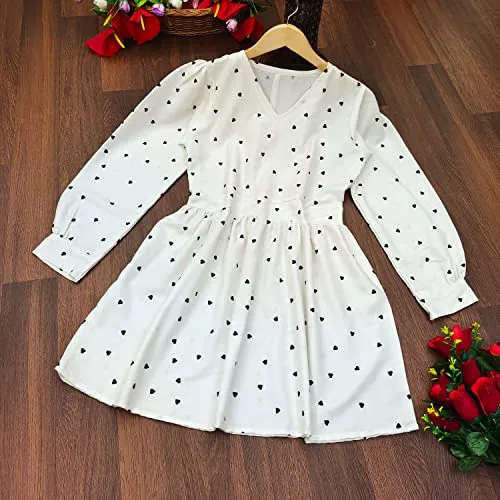 GRECIILOOKS Western Dresses for Women | A-Line Above Knee-Length Dress | Western Dress for Women| Short Dress (Medium, White)