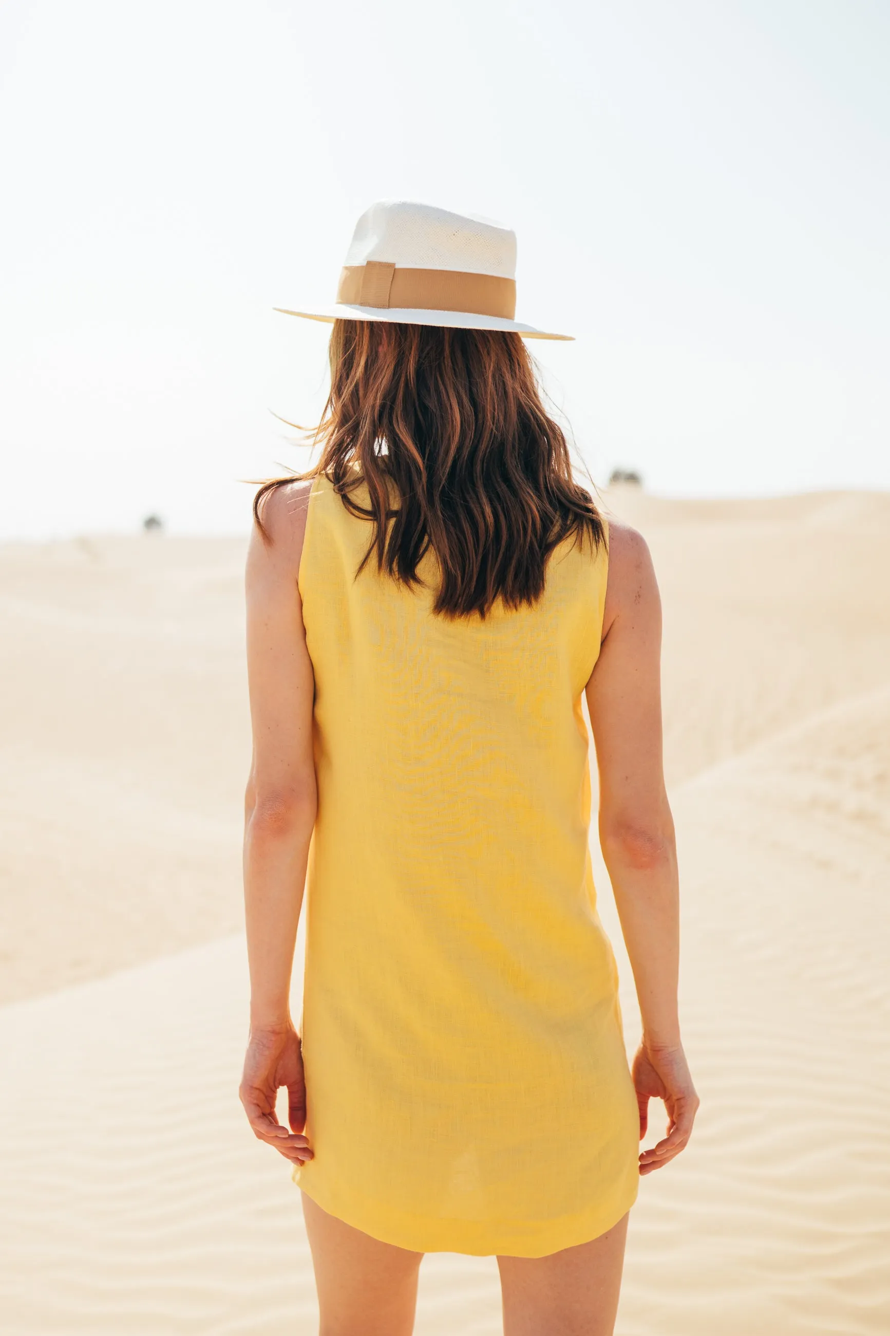 Hana Straight Beach Linen Dress