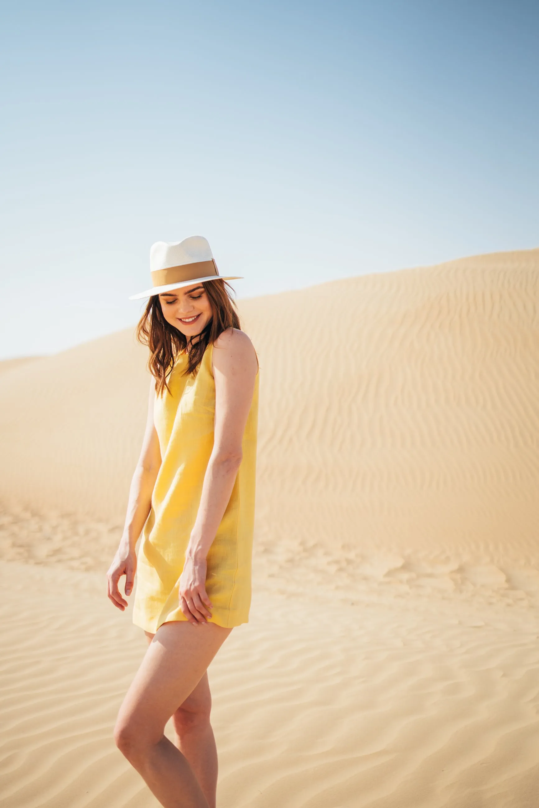 Hana Straight Beach Linen Dress