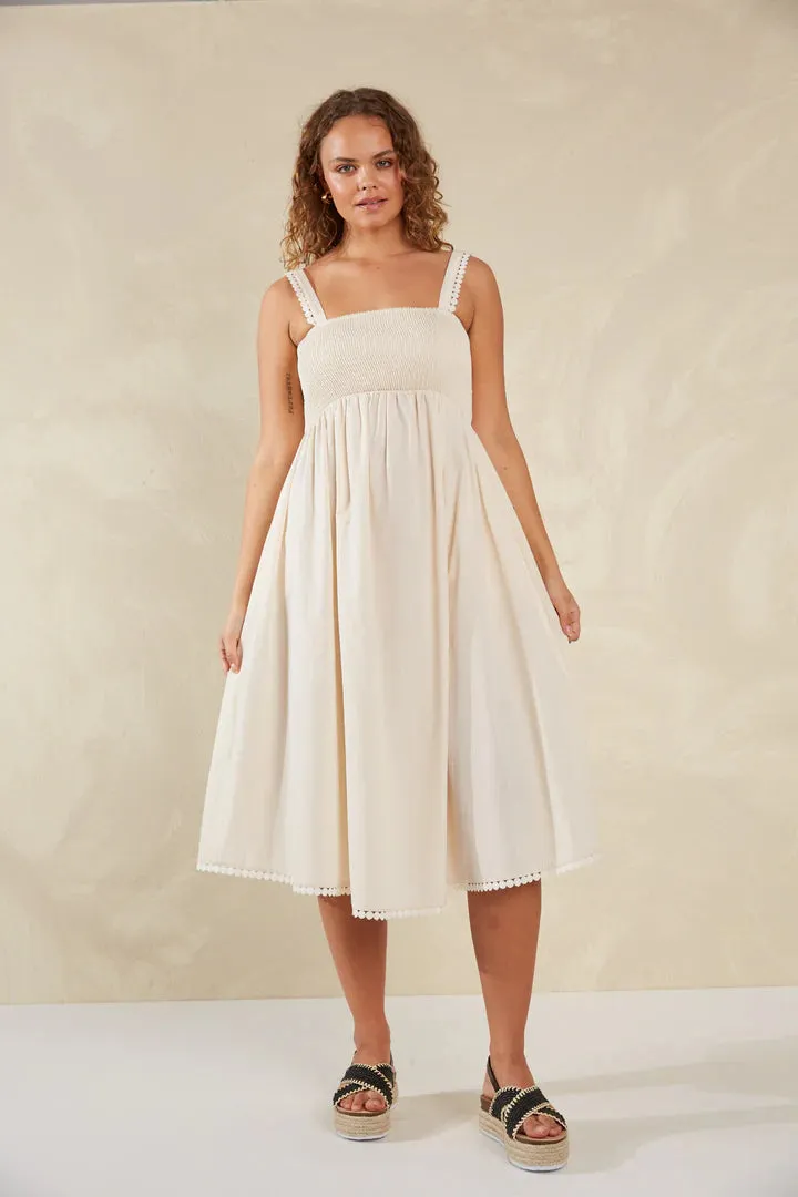 Haven Adelfia Shirred Dress