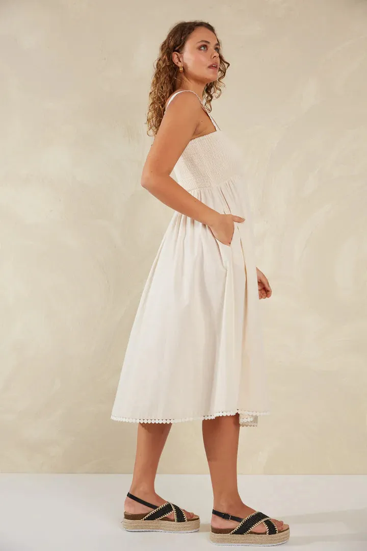 Haven Adelfia Shirred Dress