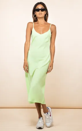 Jade Midi Dress In Lime