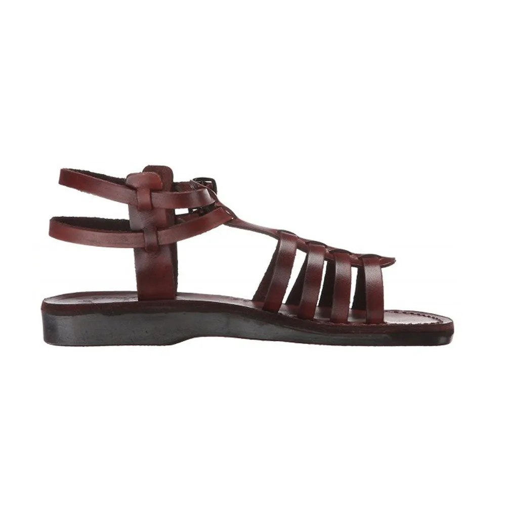 Leah - Leather Gladiator Sandal | Brown