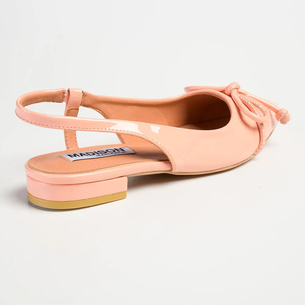 Madison Bobbi Low Block Heel Slingback Sandal - Peach