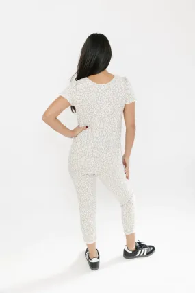 Mae Romper in Ivory Lola Leopard - VARIOUS SIZES