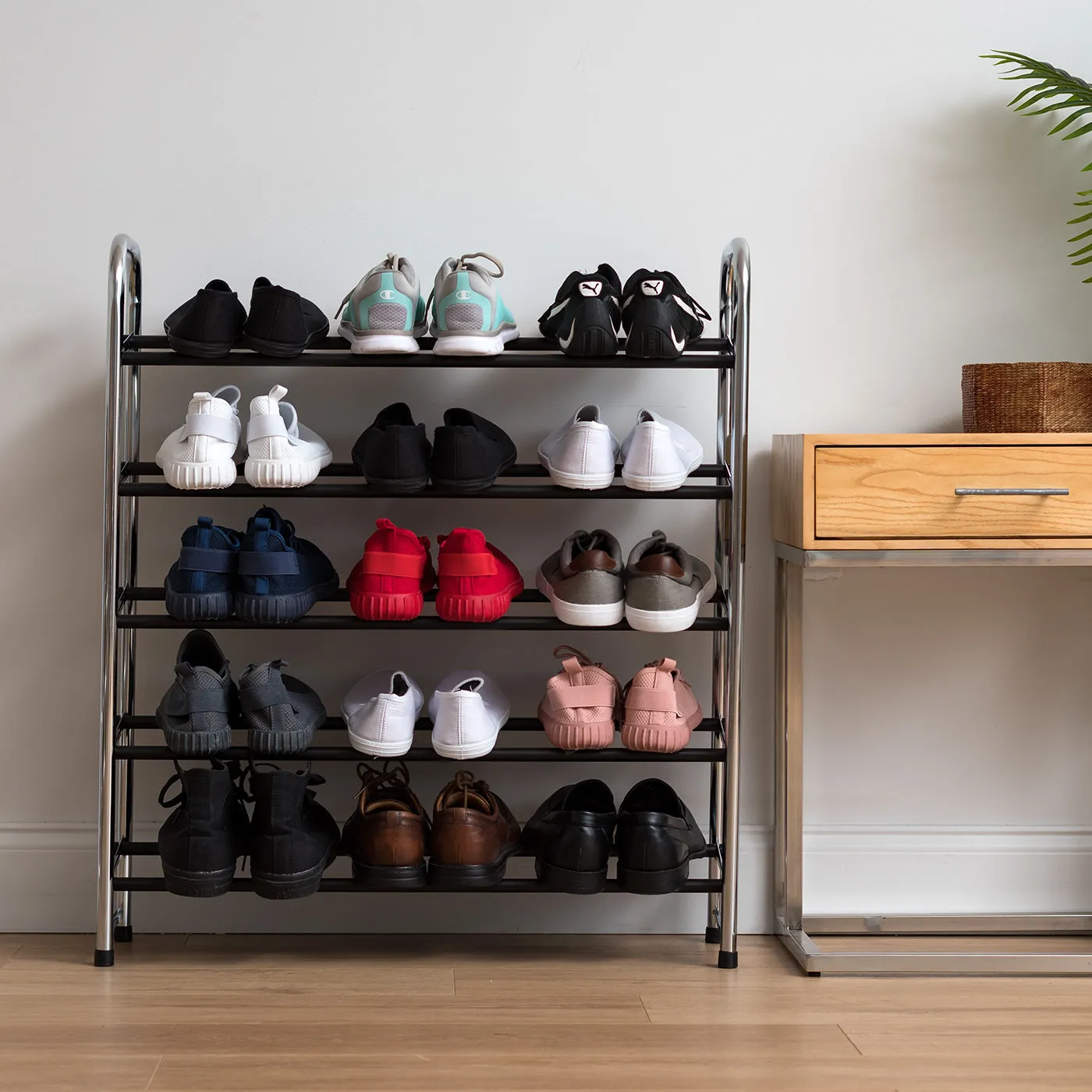 Metal Shoe Rack - 5 Tier