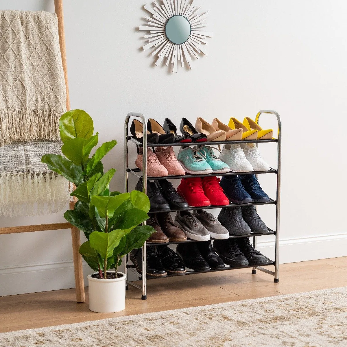 Metal Shoe Rack - 5 Tier