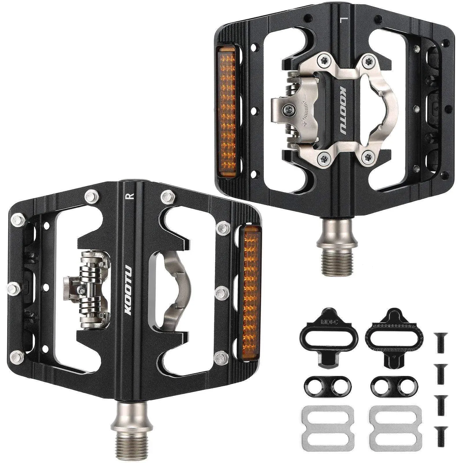 Mountain Bike Pedals 9/16" Crank With Lock Pedal And Flat Pedals