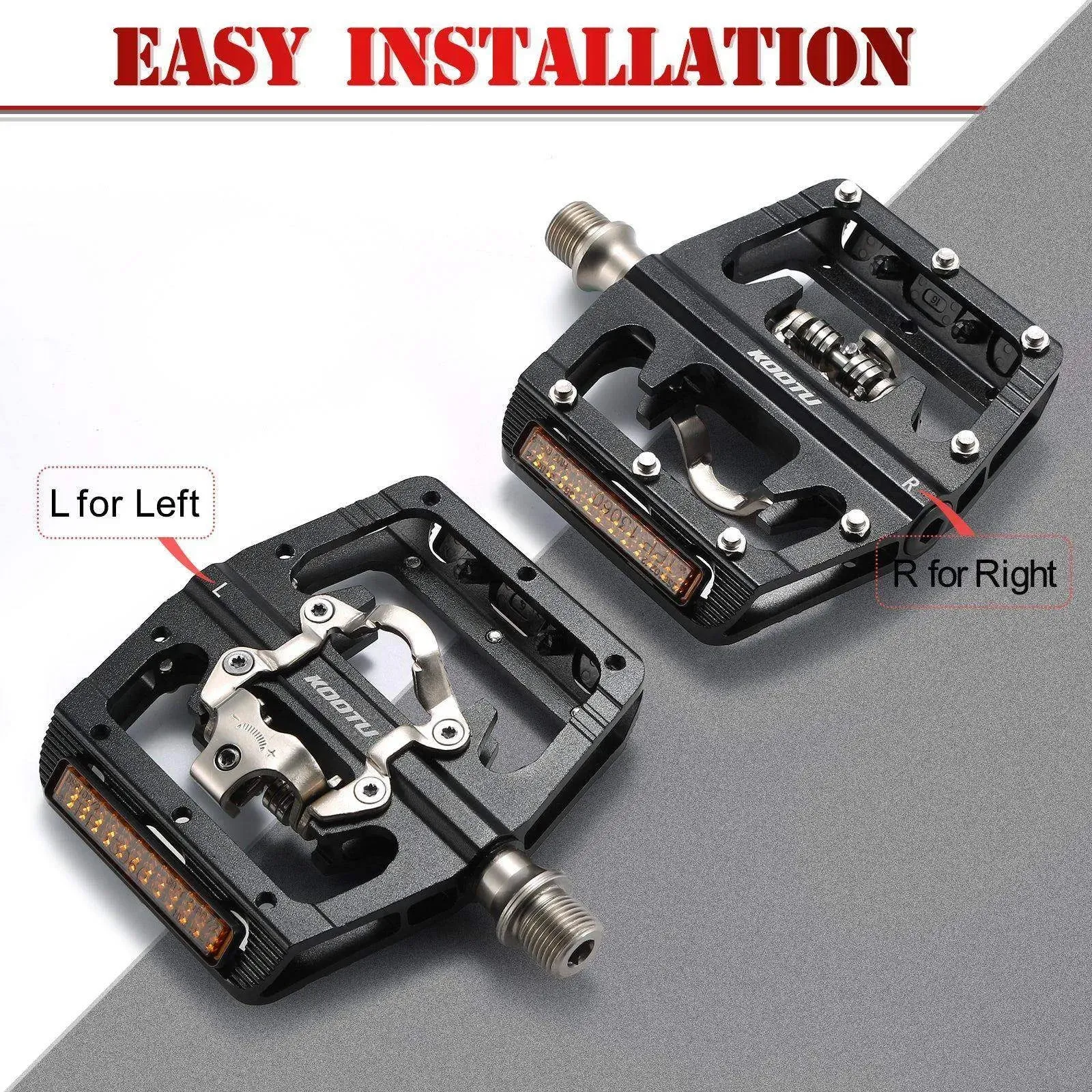 Mountain Bike Pedals 9/16" Crank With Lock Pedal And Flat Pedals