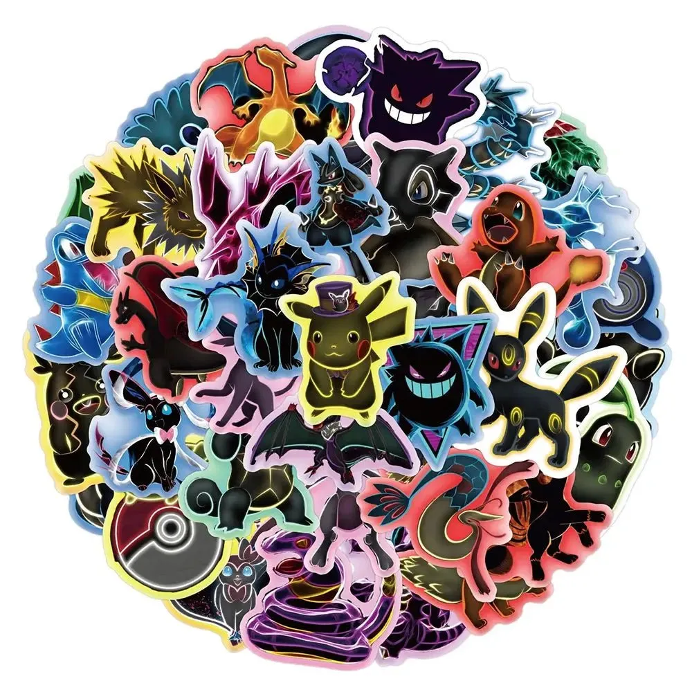 Neon Pokemon Stickers - Cool & Collectible