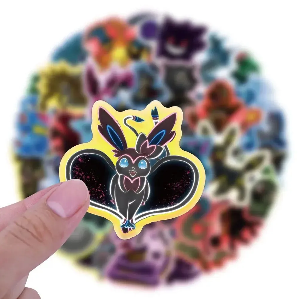 Neon Pokemon Stickers - Cool & Collectible