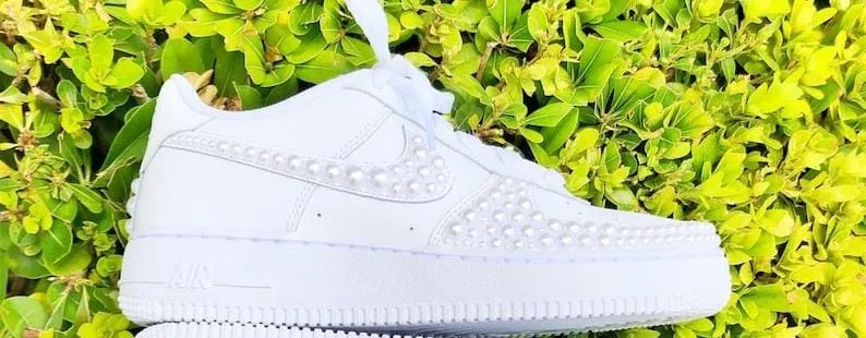 NEW*  Pre-Order * Custom Made Pearl and Rhinestone Sneakers