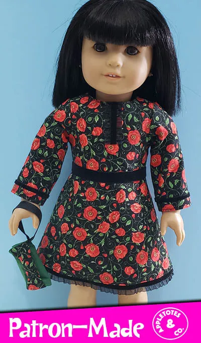 Noelle Dress Sewing Pattern for 18 Inch Dolls