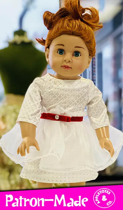 Noelle Dress Sewing Pattern for 18 Inch Dolls