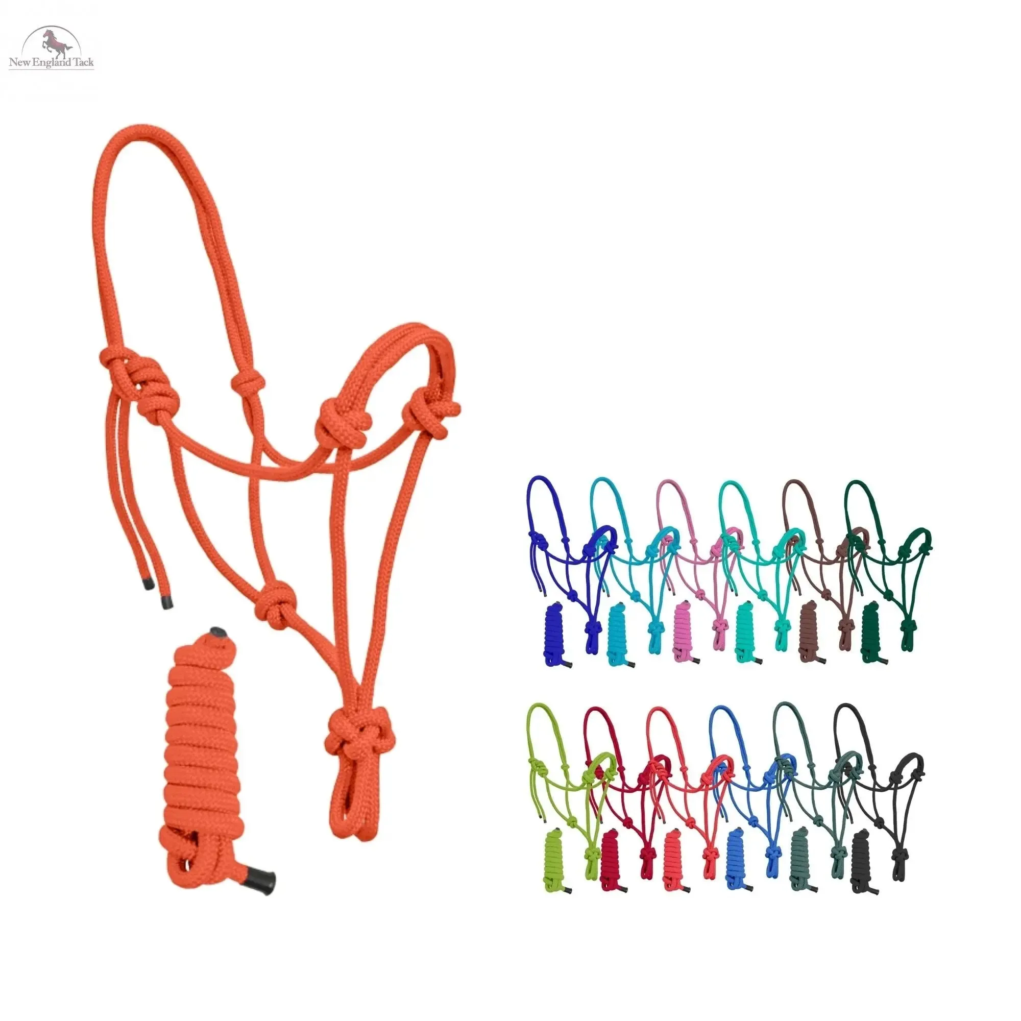 Nylon Adjustable Rope Halter with 6Ft Lead