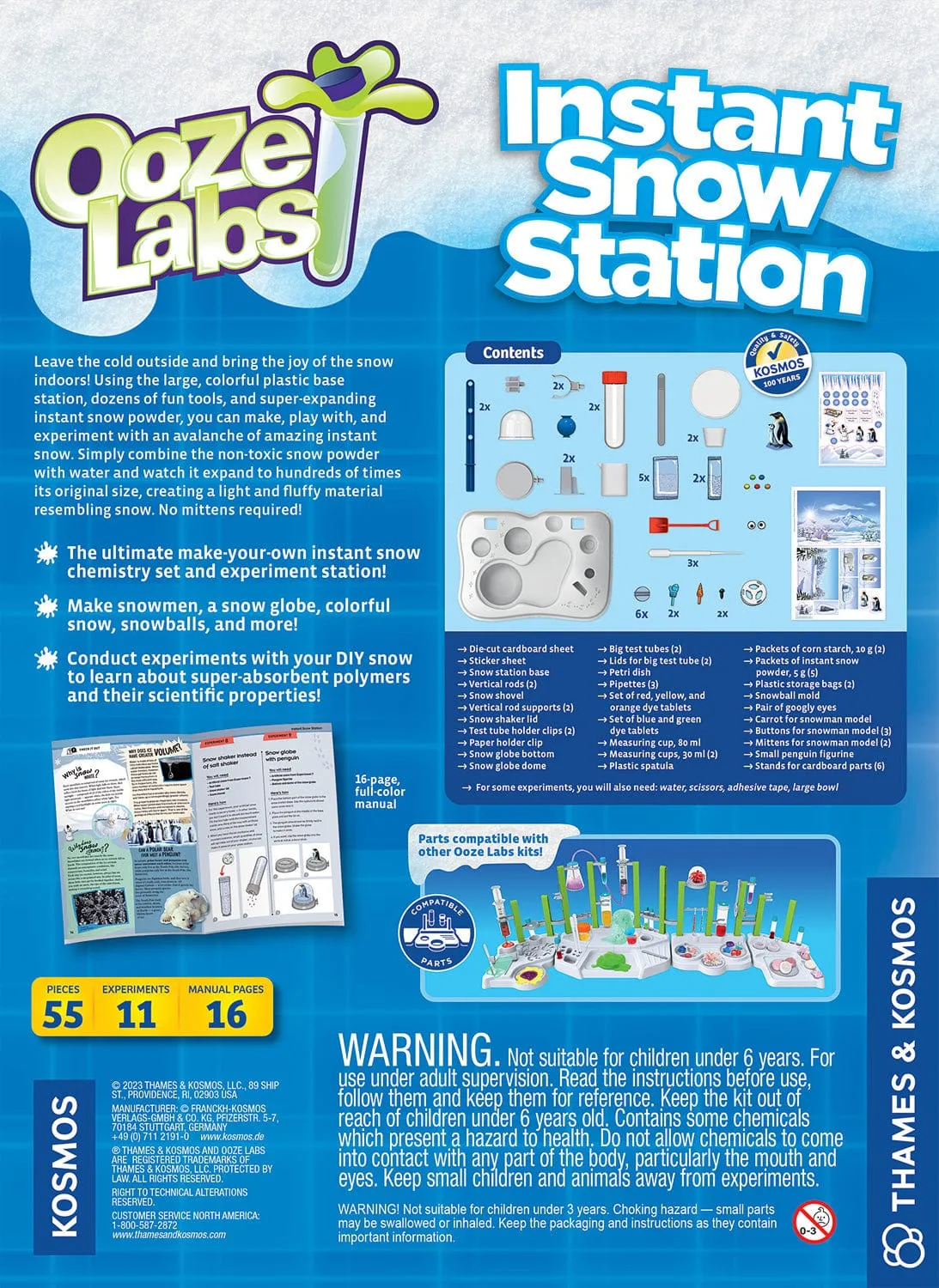 Ooze Labs Instant Snow Station Science Kit